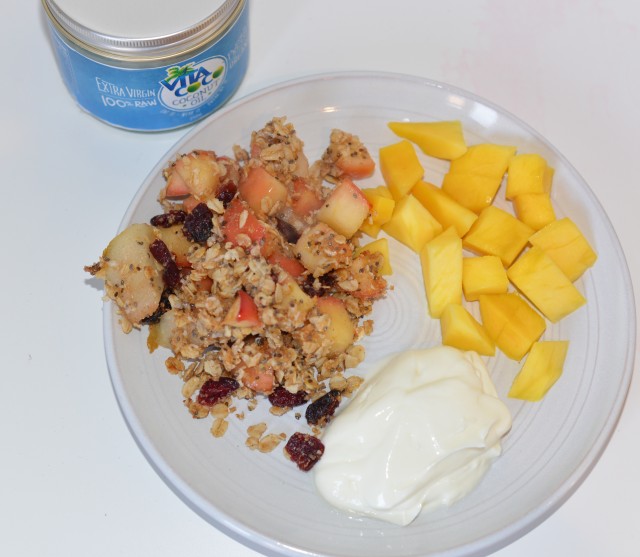 Fruity coconut crumble