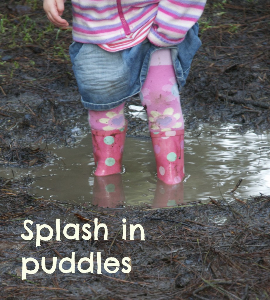 Splash in puddles