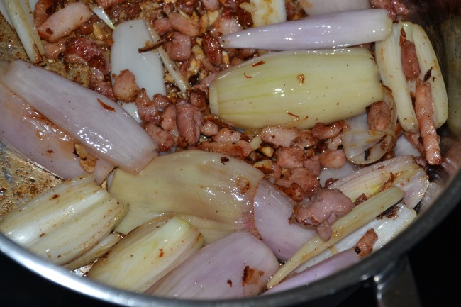 Slow cooked spanish beef and mushrooms