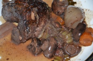 Slow cooked spanish beef and mushrooms