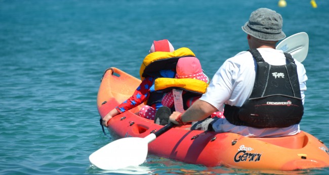 Kayaking at Levante Beach