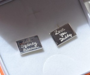 engraved cufflinks