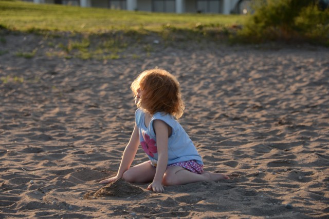 child on beach