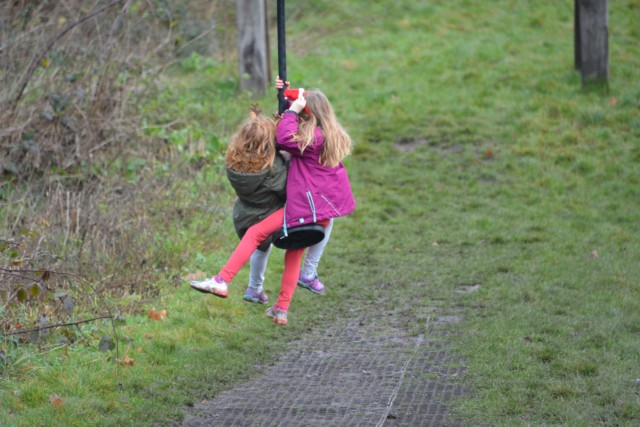 kids on zip line