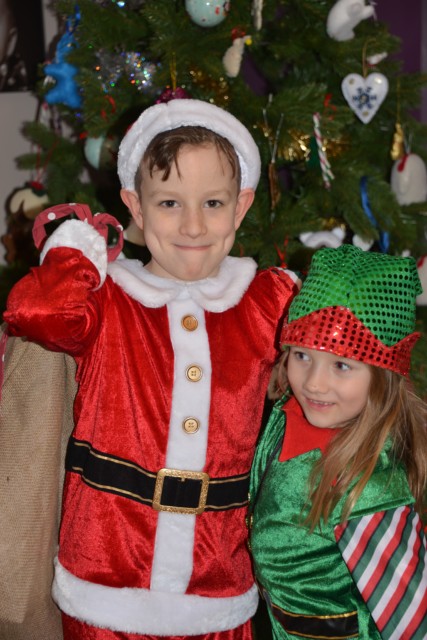 Christmas Elf and Santa