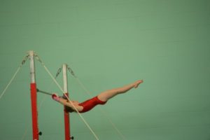 gymnast on bar