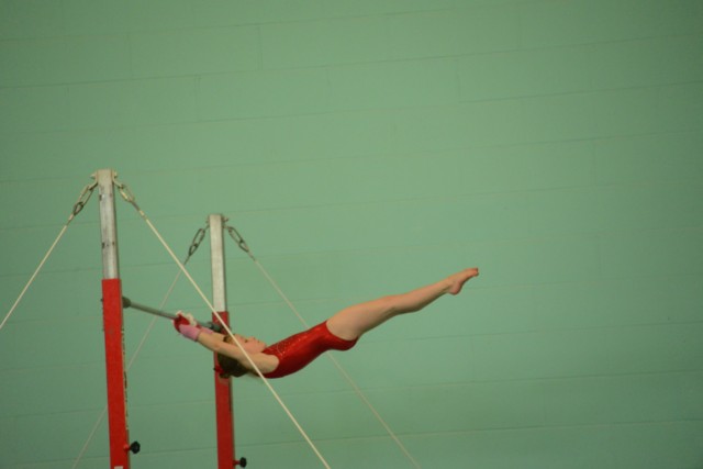 gymnast on bar