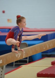 Gymnast on beam