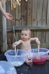 First birthday messy play