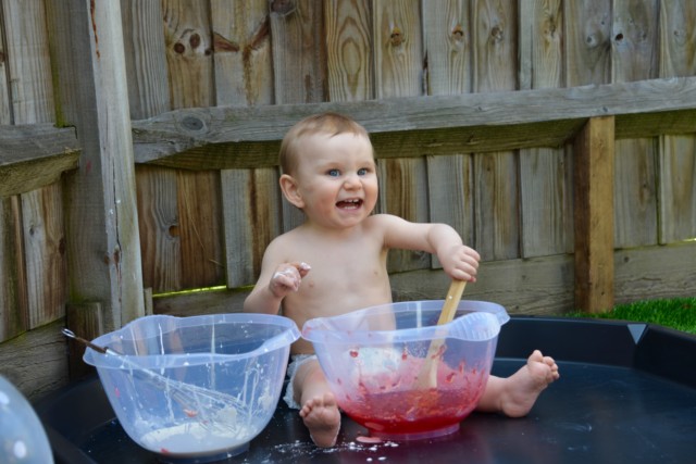 First birthday messy play