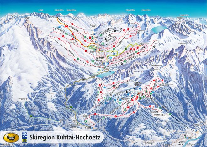 Austrian piste map