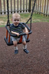 Baby on a swing