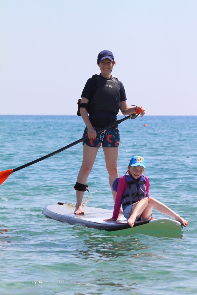 paddle boarding at Mark Warner