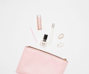 Make up bag with contents spilling out