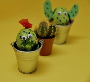 Cactus decorated eggs