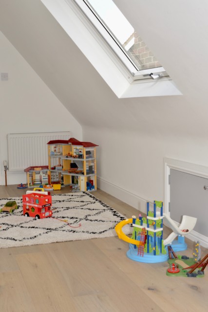 VELUX roof windows used in a playroom