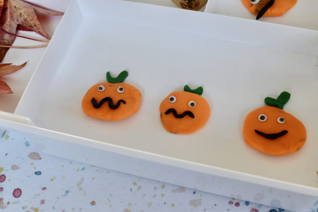Autumn Activities for Toddlers - dough pumpkins