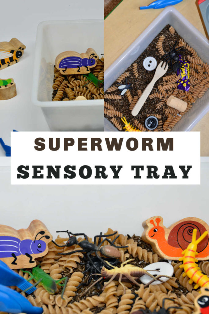 Superworm Sensory Tray - fun Superworm themed toddler activity #JuliaDonaldson #Superworm