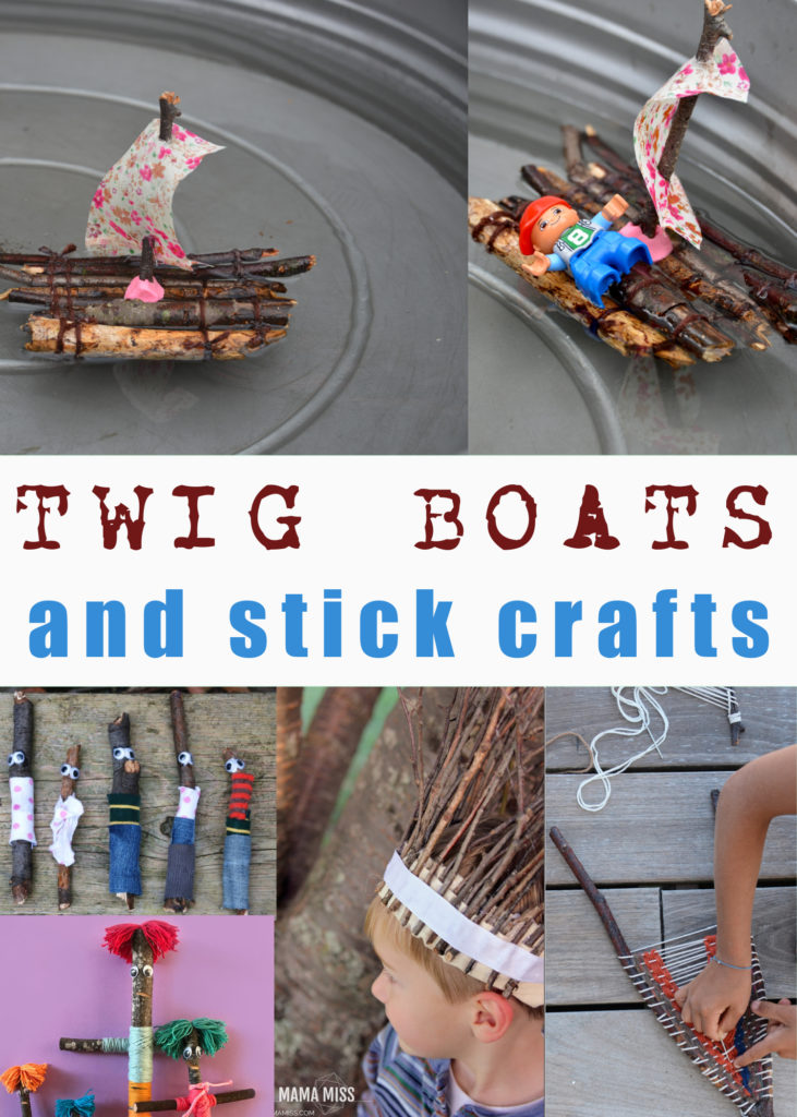 Twig boats and other stick crafts #stickboats #stickcrafts