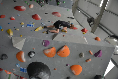 Climbing wall at Oakwood Climbing Centre