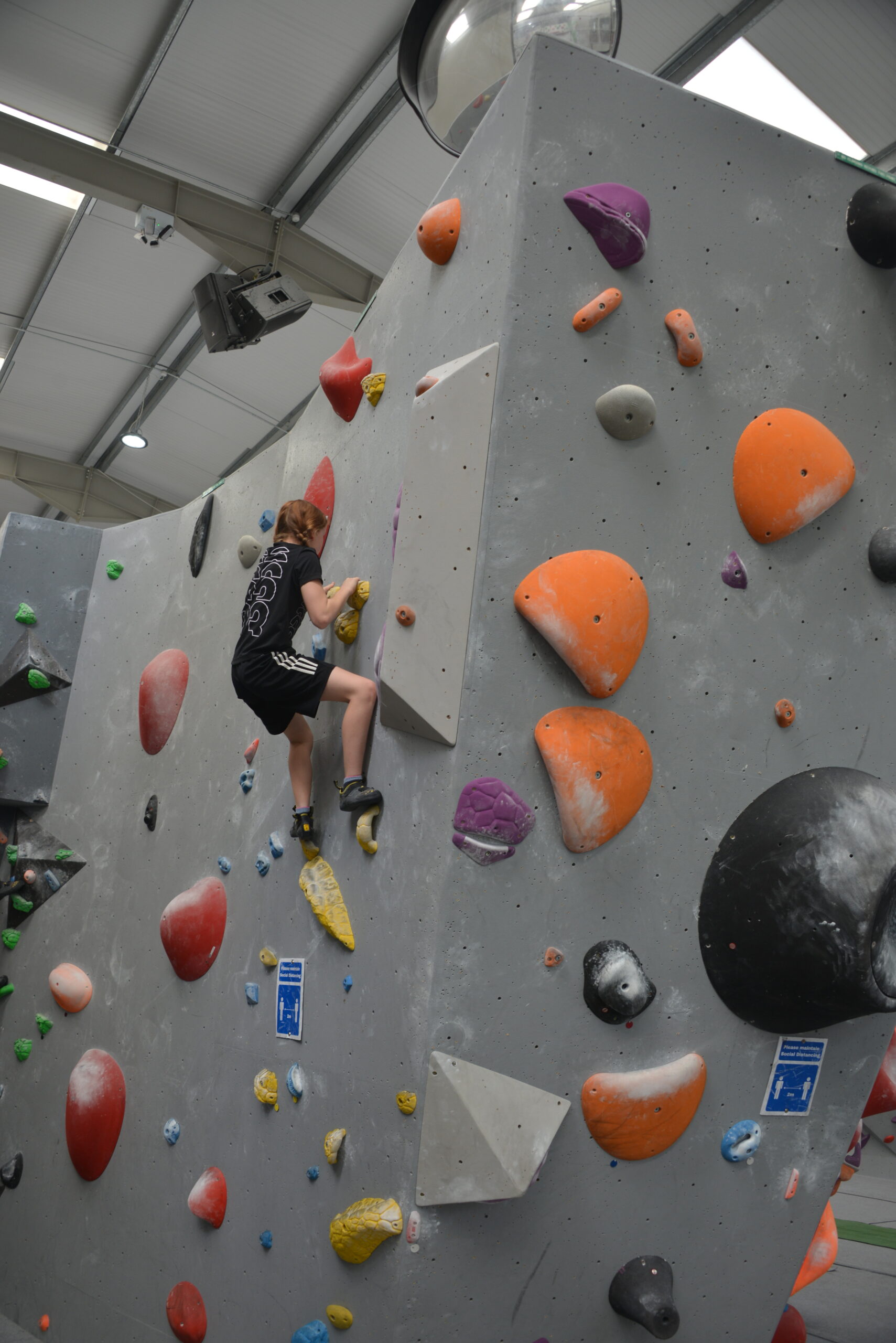 Climbing wall at Oakwood Climbing Centre