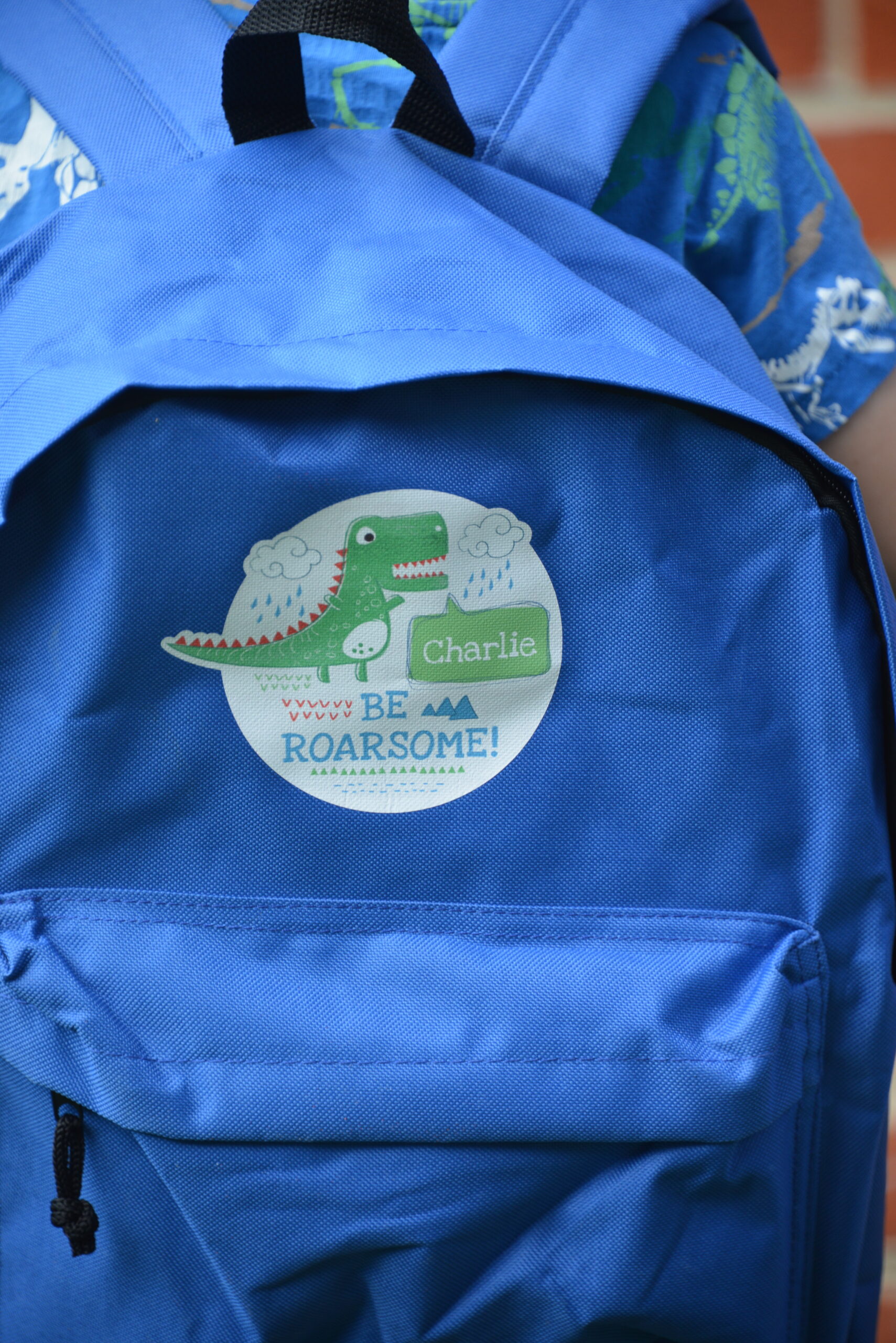 lovely personalised dinosaur backpack