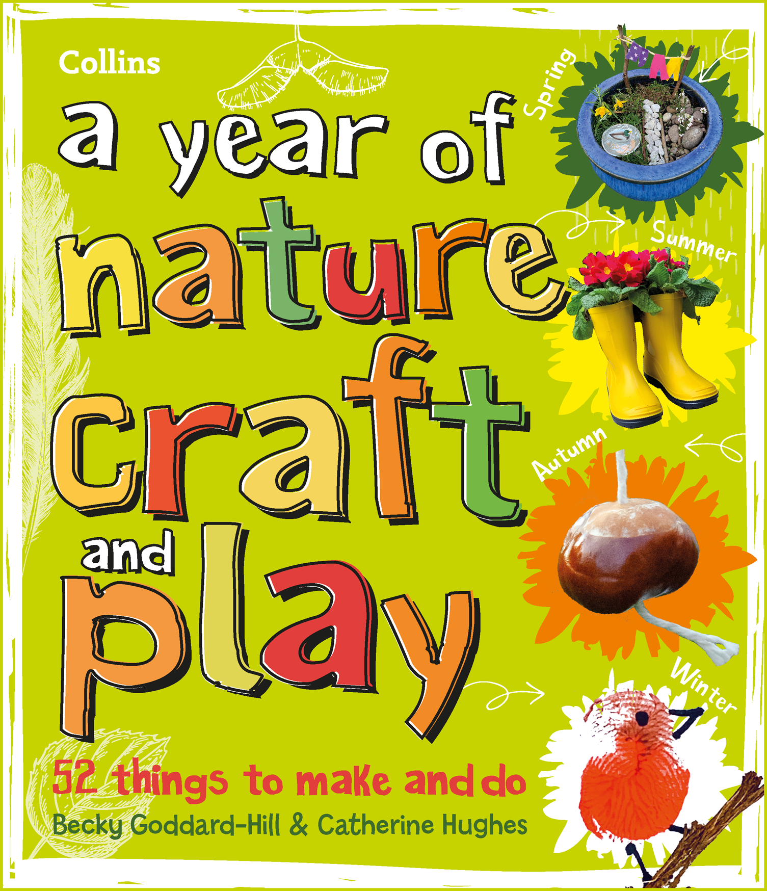 Book cover of a year of nature, craft and play book