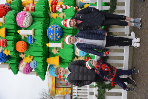 Children under a LEGO tree at Legoland Windsor