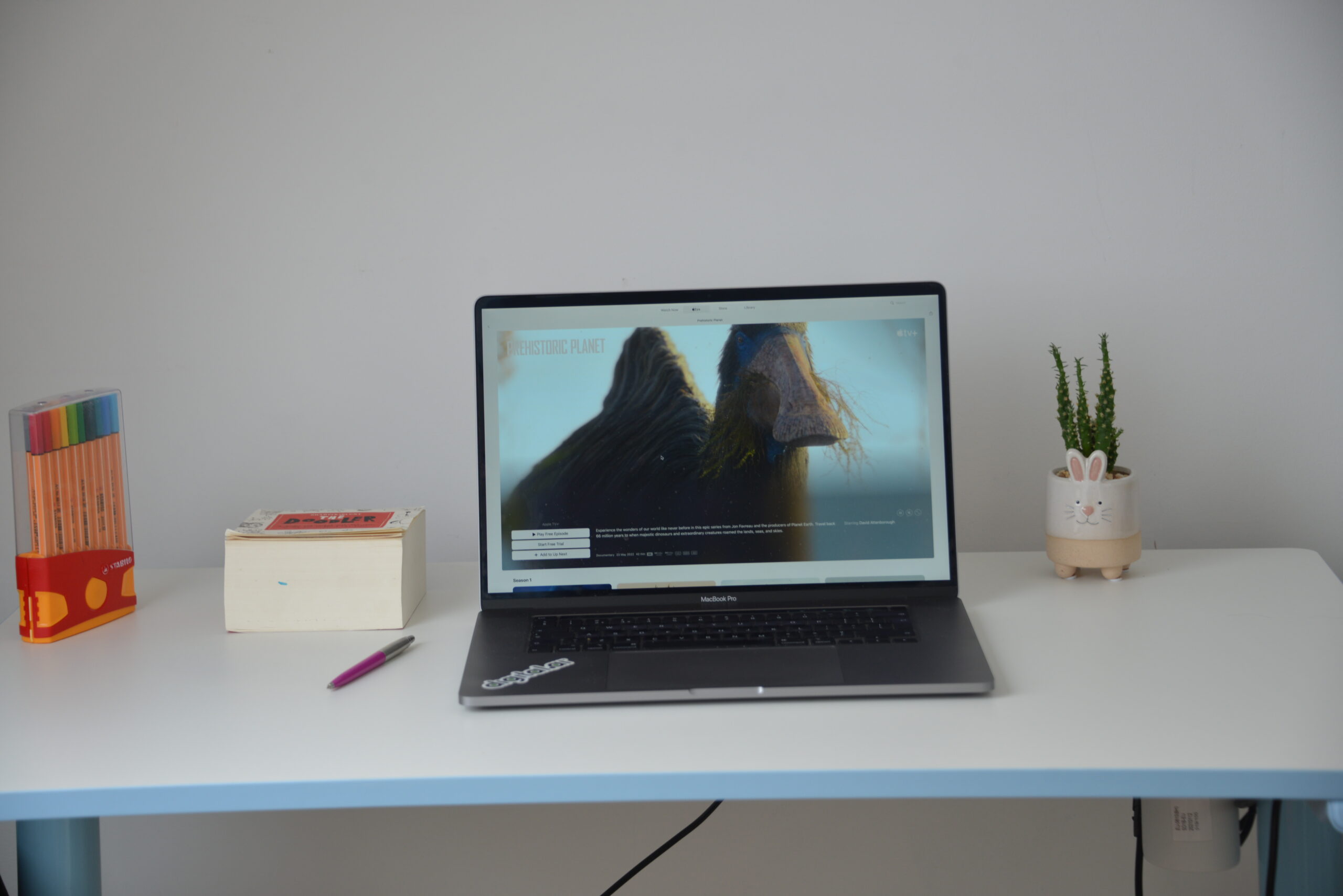 FlexiSpot desk with a laptop on it