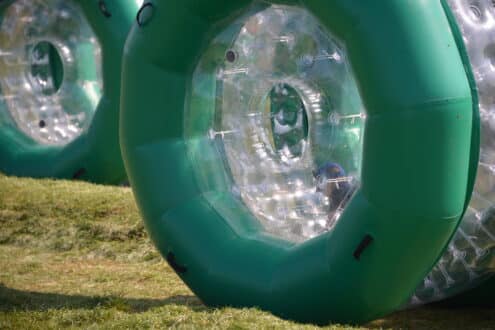 Zorbing at Hobbledown