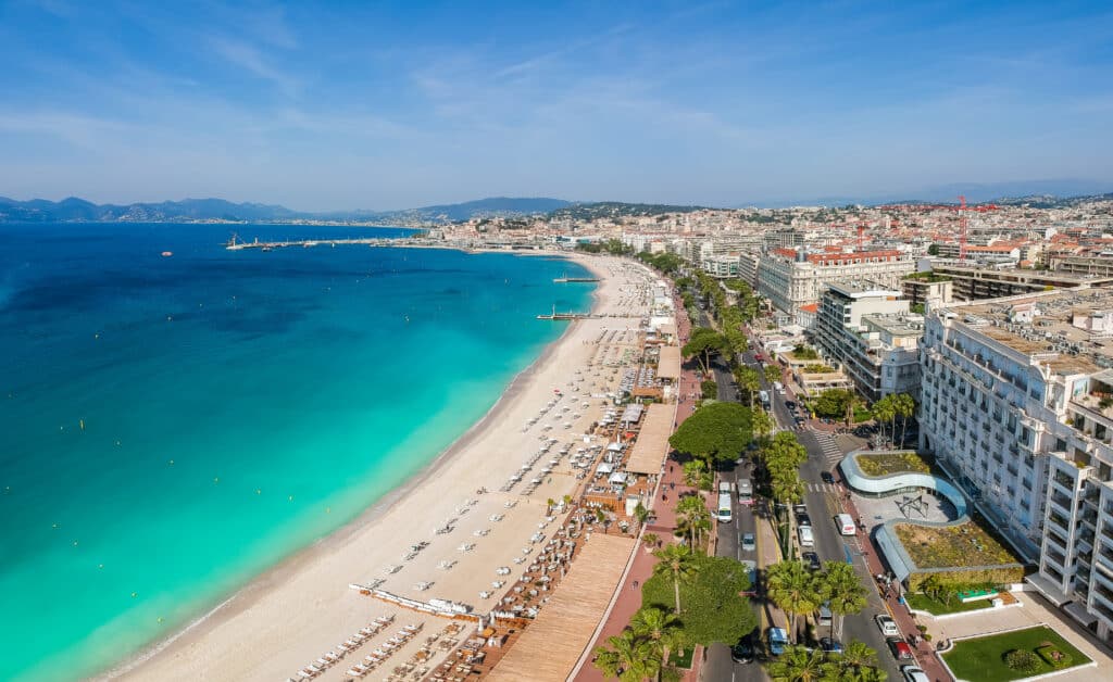Aerial view of Cannes, Cote d'Azur