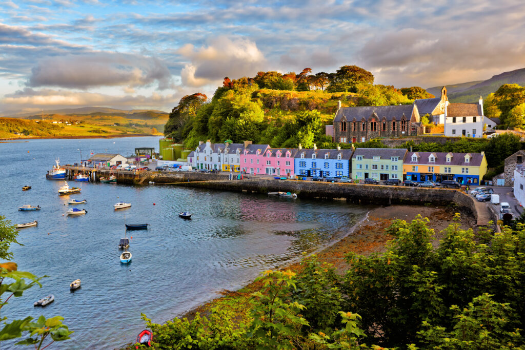 Colourful houses on the Isle of Skye