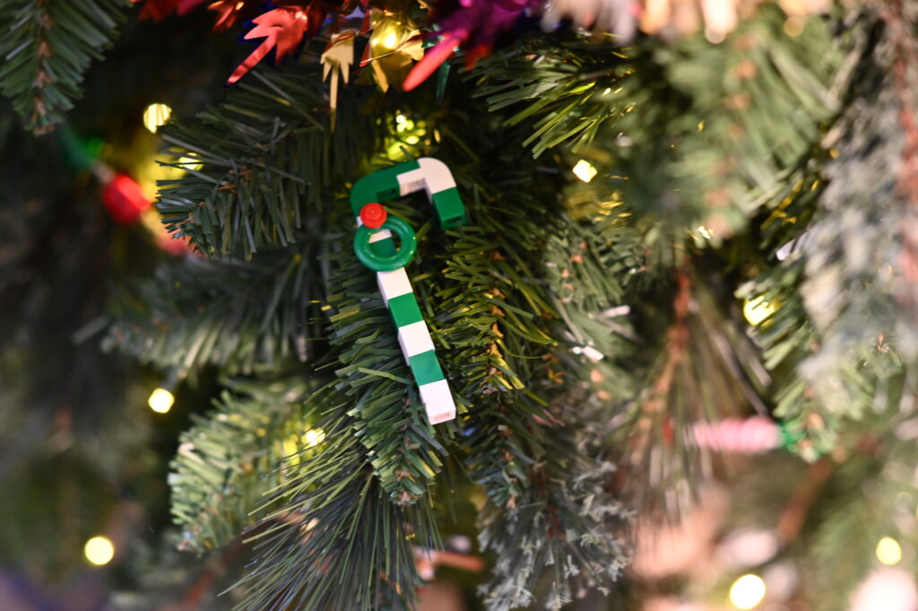 LEGO® candy cane tree decoration