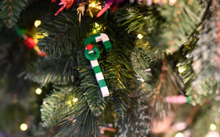 LEGO® candy cane tree decoration