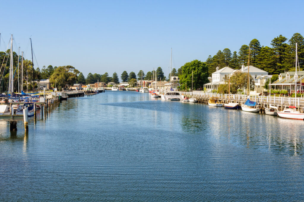 Moyne River close to its mouth - Port Fairy, Victoria, Australia